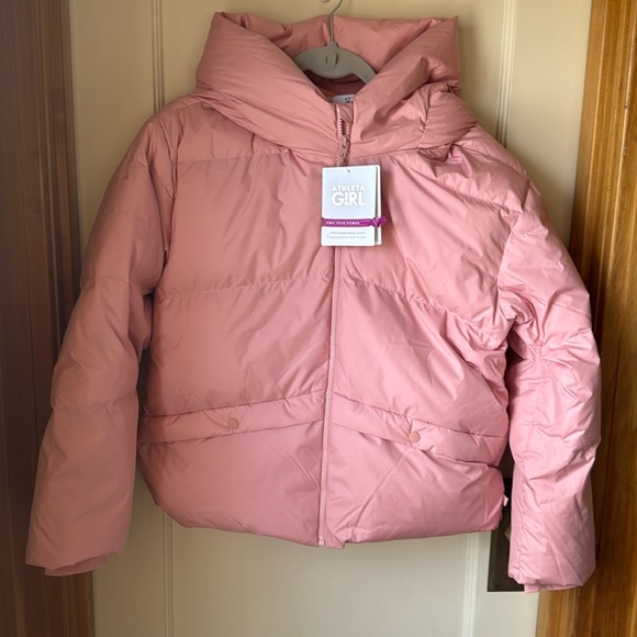 Athleta Girl (Oversized fit) Cozy Cloud Down Jacket, Size XXL/16 Aphrodite Pink - Picture 1 of 5